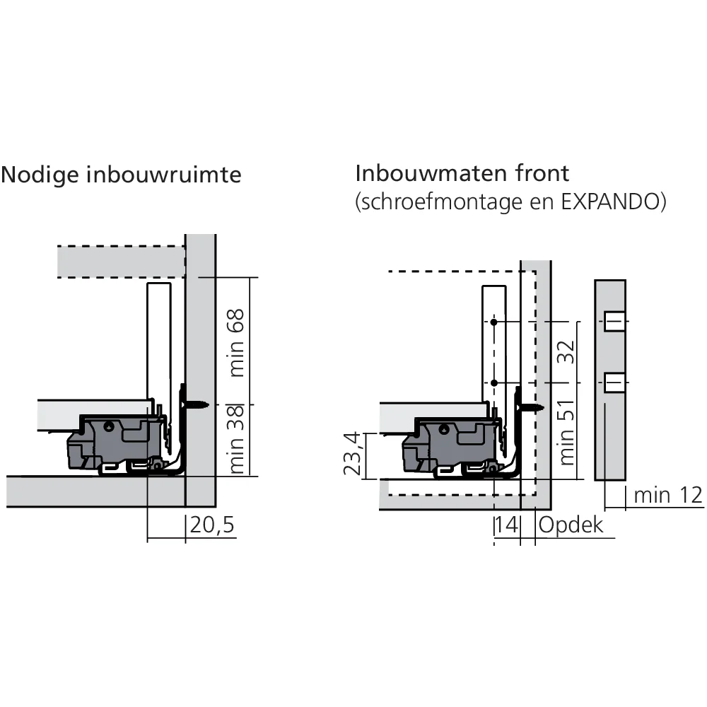 Tiroir Standard M (H : 106 mm)