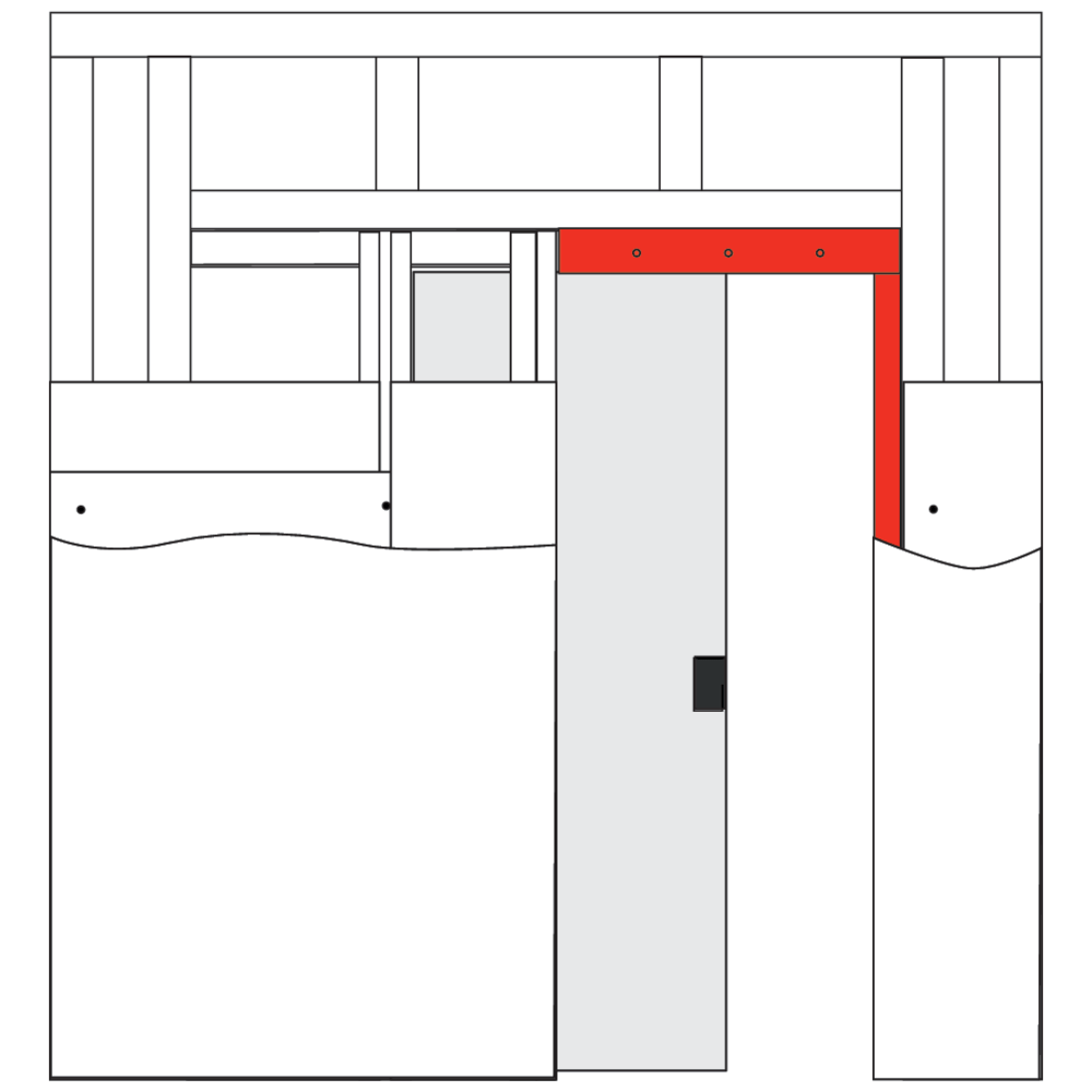 Kit de finition pour porte coulissante