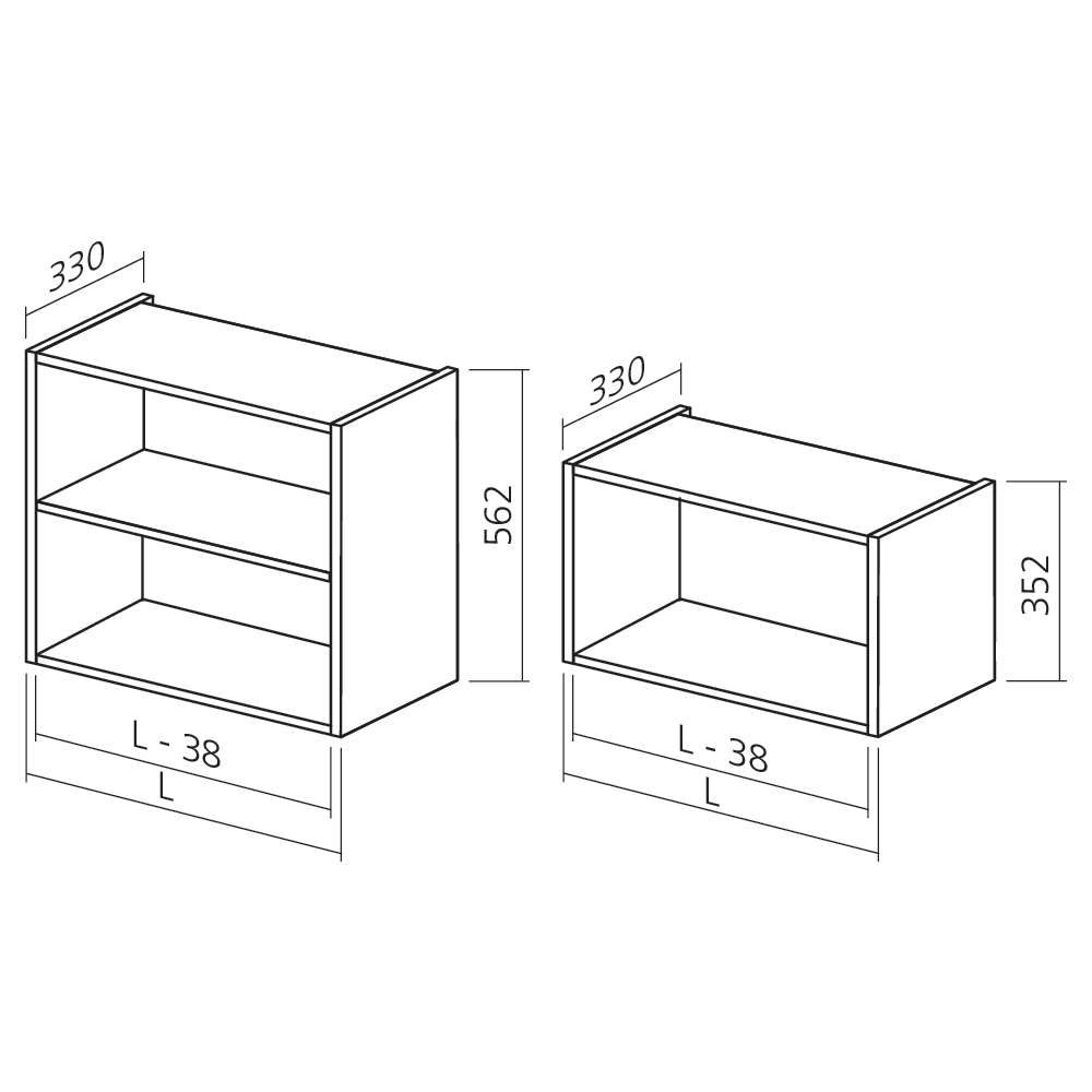 Caisson haut réduit