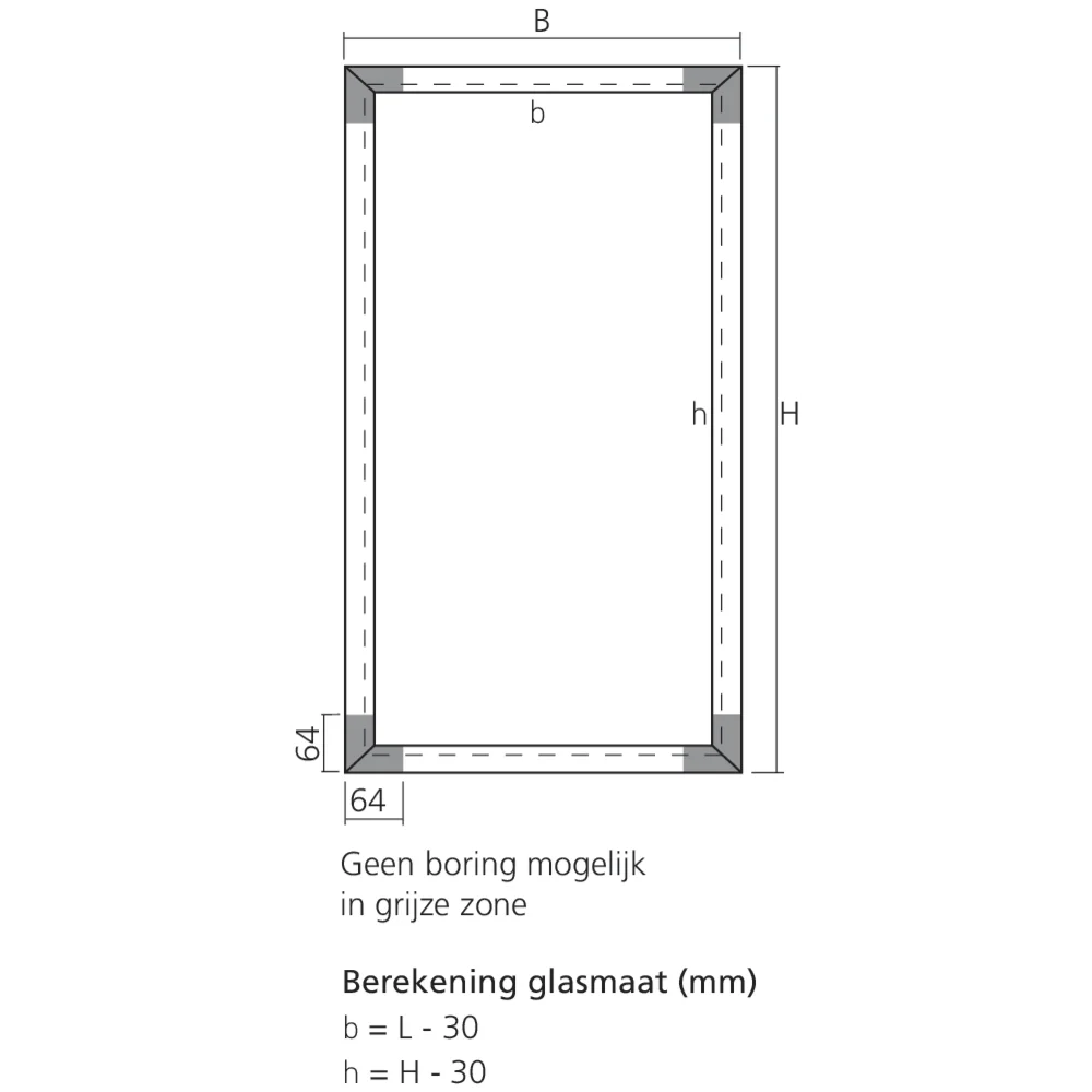 Cadre alu étroit PE1
