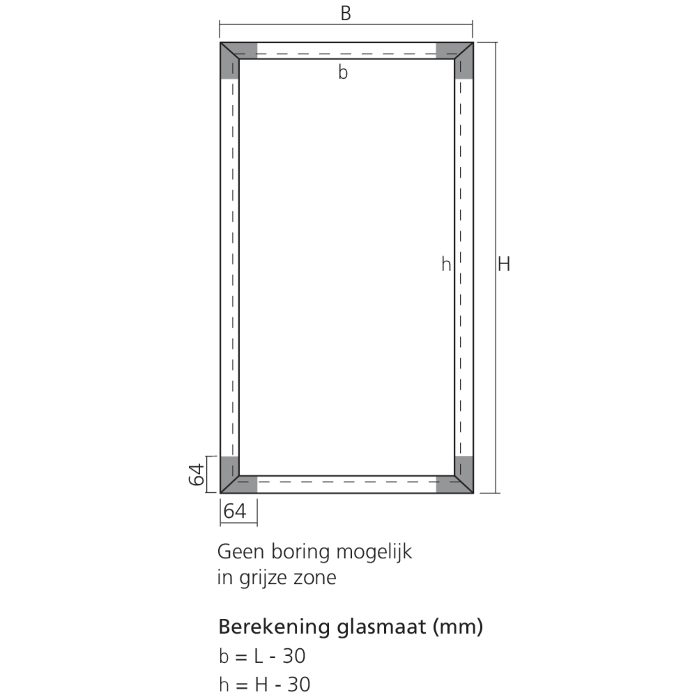 Cadre alu étroit PE1