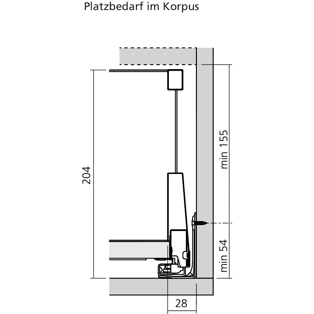 Tiroir à l'anglaise E avec tubes (H : 209 mm)