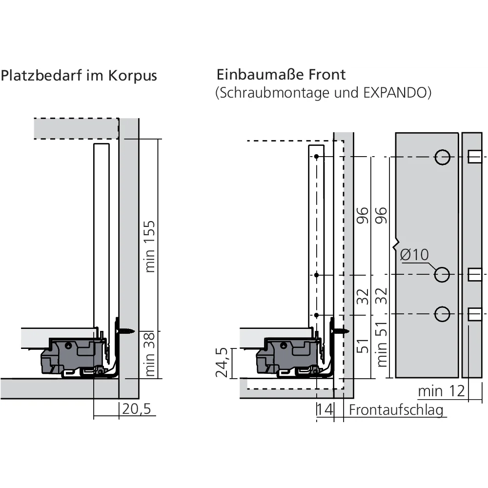 Tiroir Standard C (H : 193 mm)