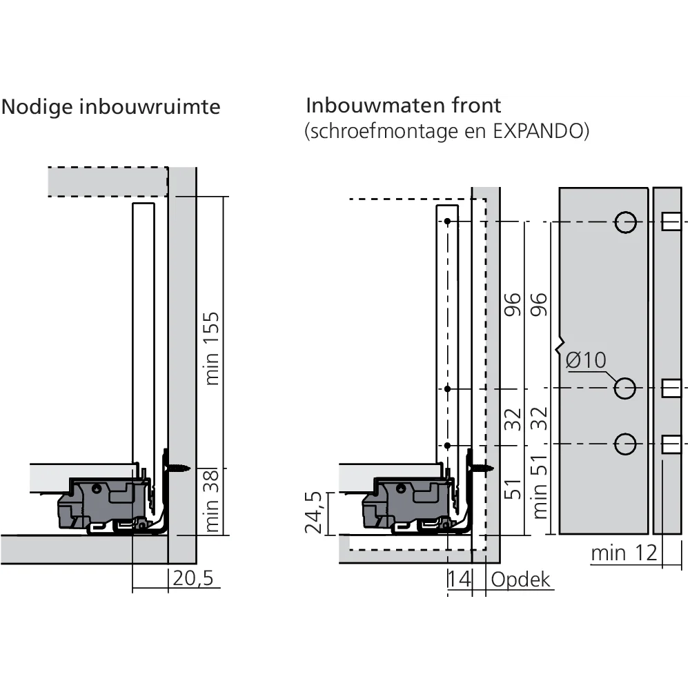 Tiroir Standard C (H : 193 mm)
