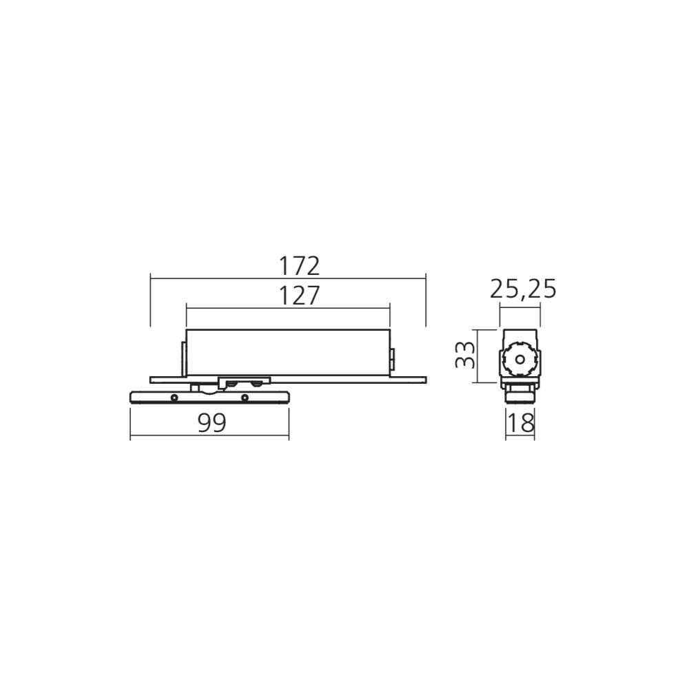 Pivot de porte noir 75 kg