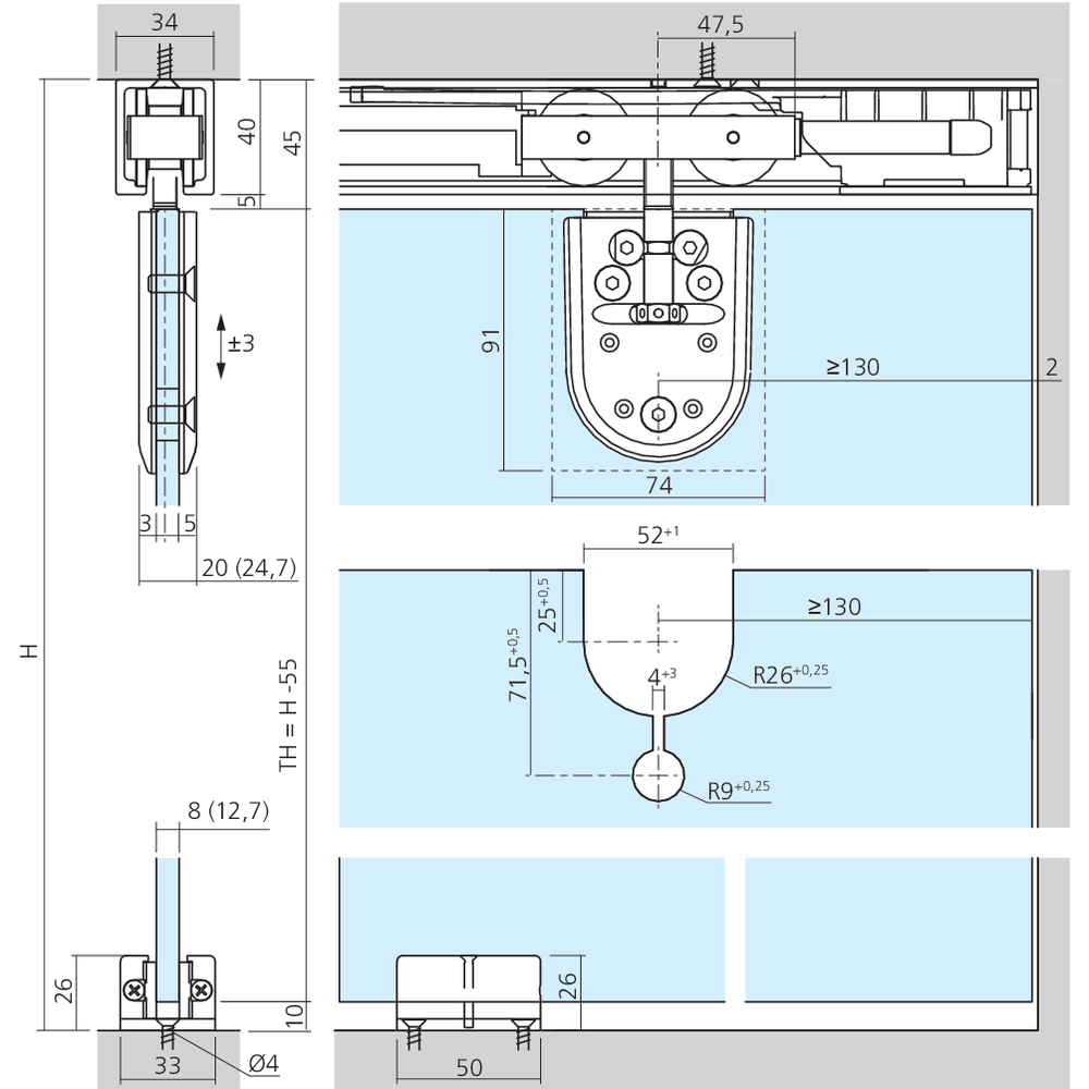 Garniture 1 porte Junior 100 GP