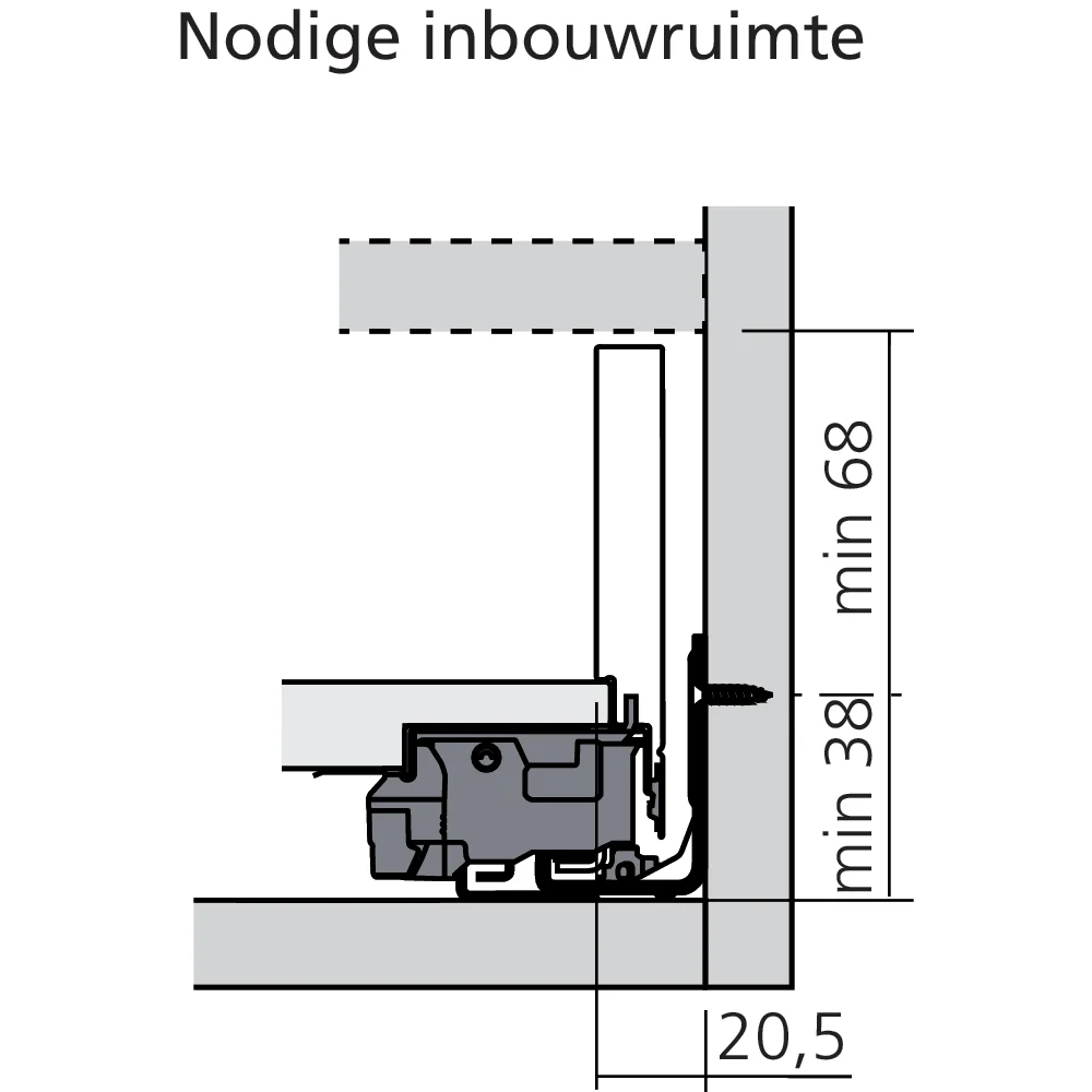 Tiroir à l’anglaise M (H : 106 mm)