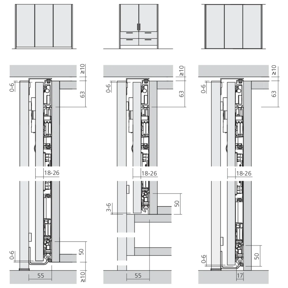 Garniture 1 porte bois Concepta III Pull 25/35 kg