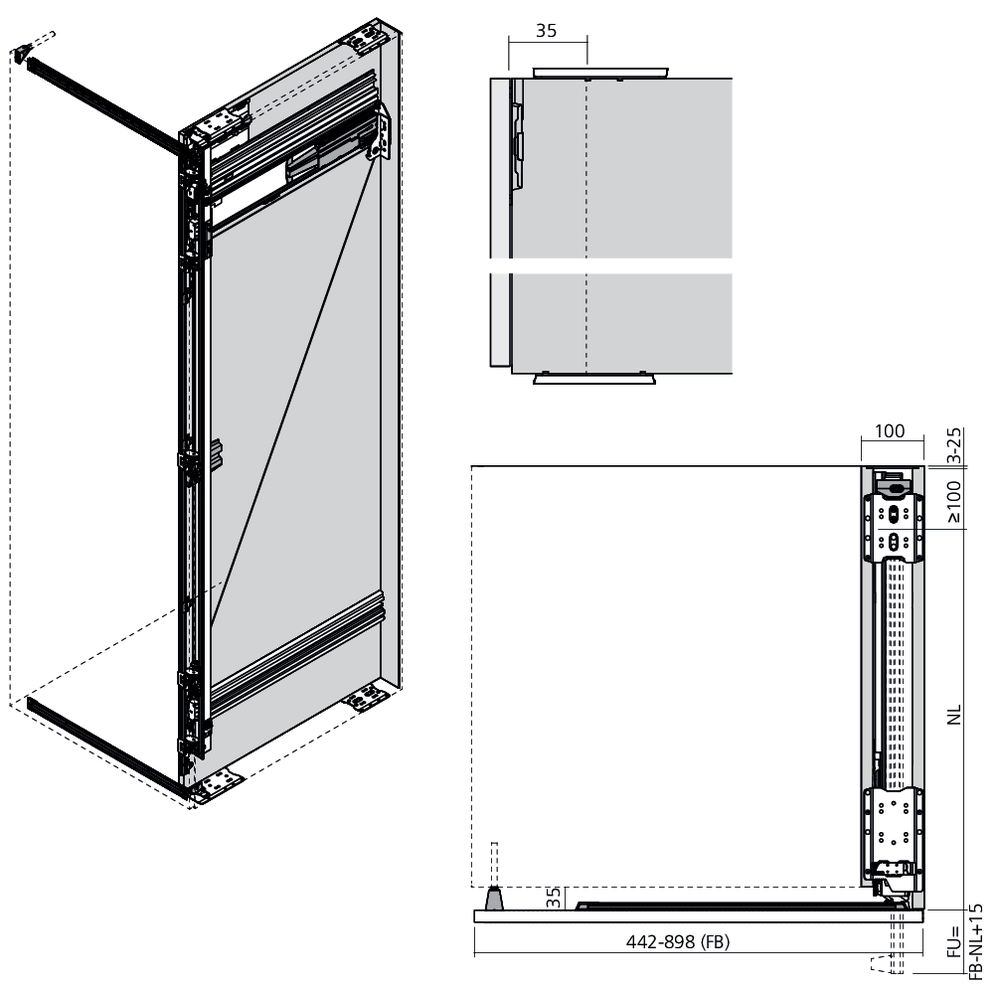 Garniture 1 porte bois REVEGO uno