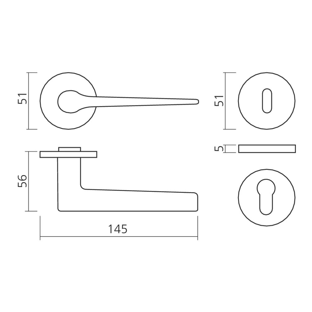Ensemble sur rosace fine LAMA B