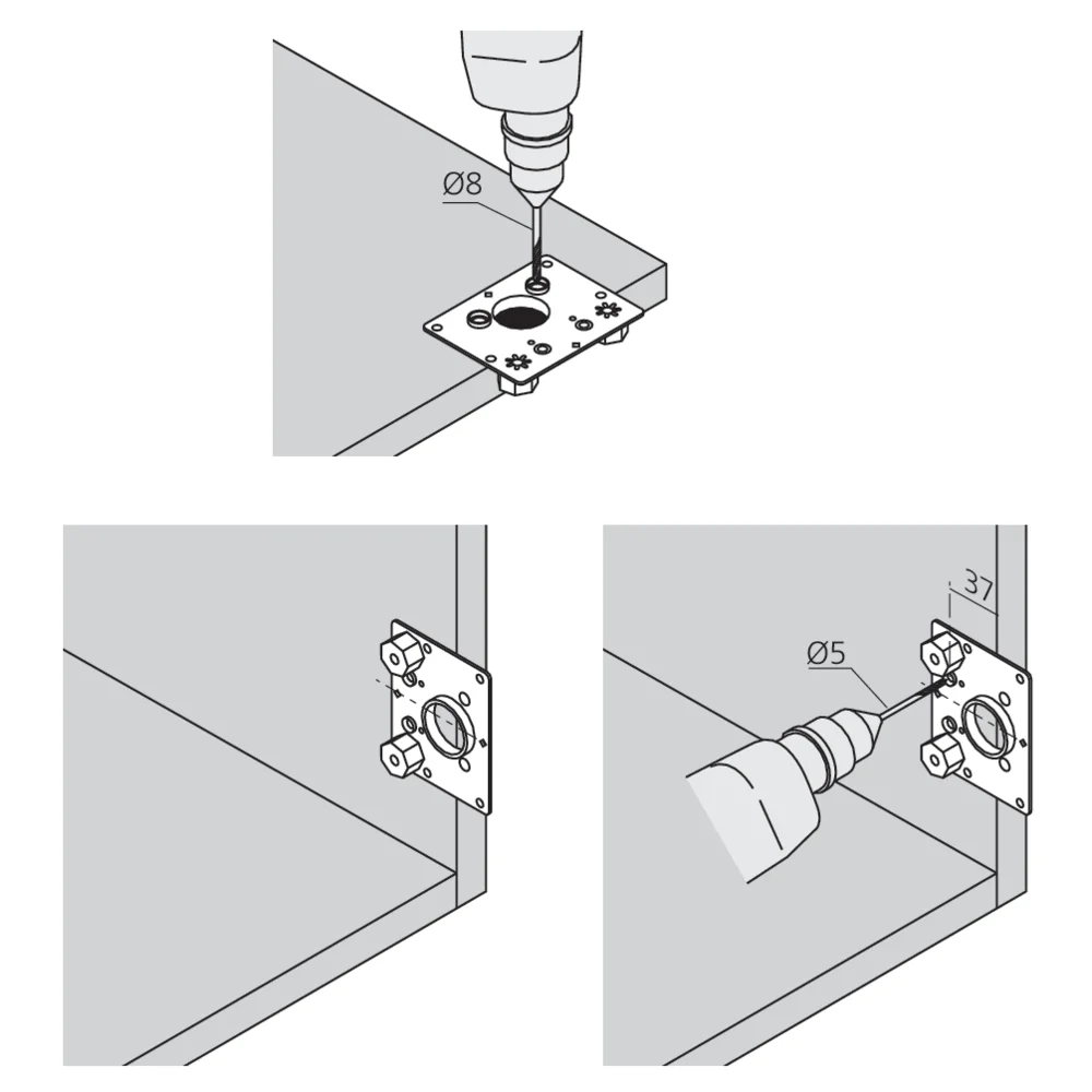 Gabarit de perçage pour boîtier INSERTA + embases