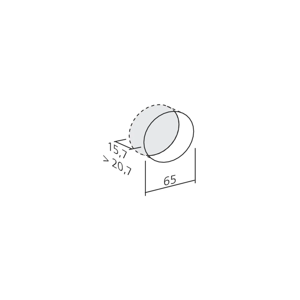 Poignée cuvette ronde TUB