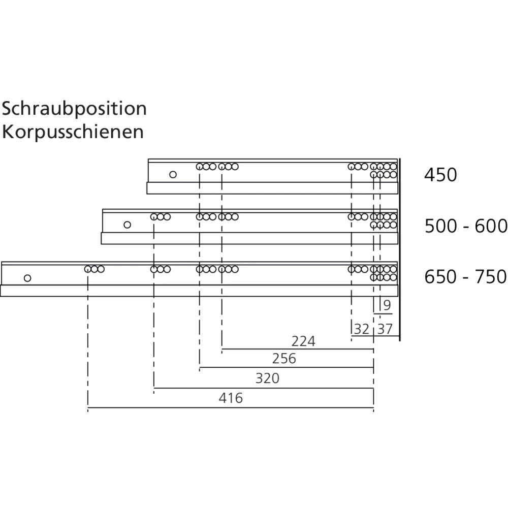 Coulisse MOVENTO 70 kg BLUMOTION / TIP-ON BLUMOTION