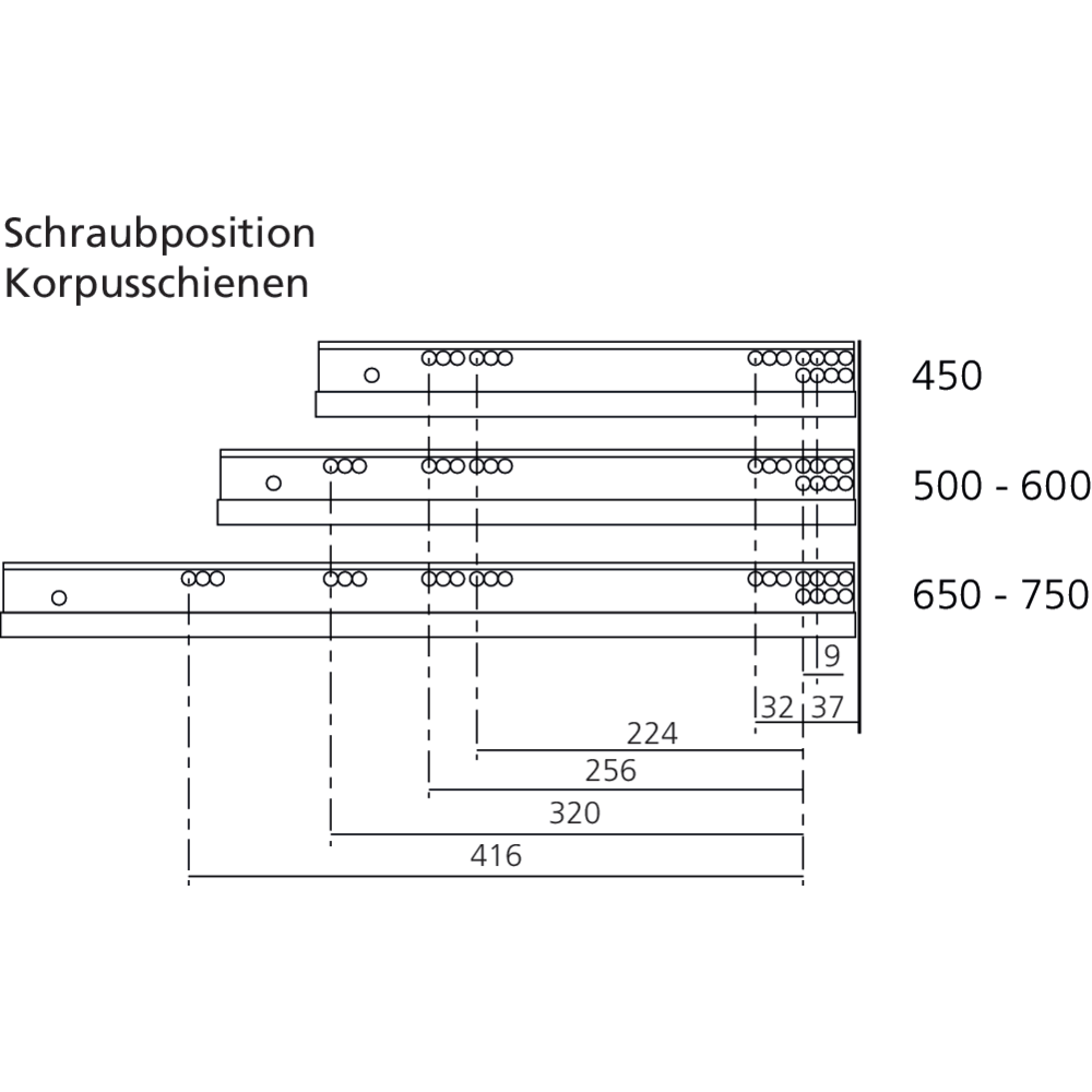 Coulisse MOVENTO 70 kg BLUMOTION / TIP-ON BLUMOTION