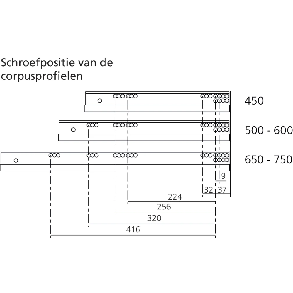 Coulisse MOVENTO 70 kg BLUMOTION / TIP-ON BLUMOTION