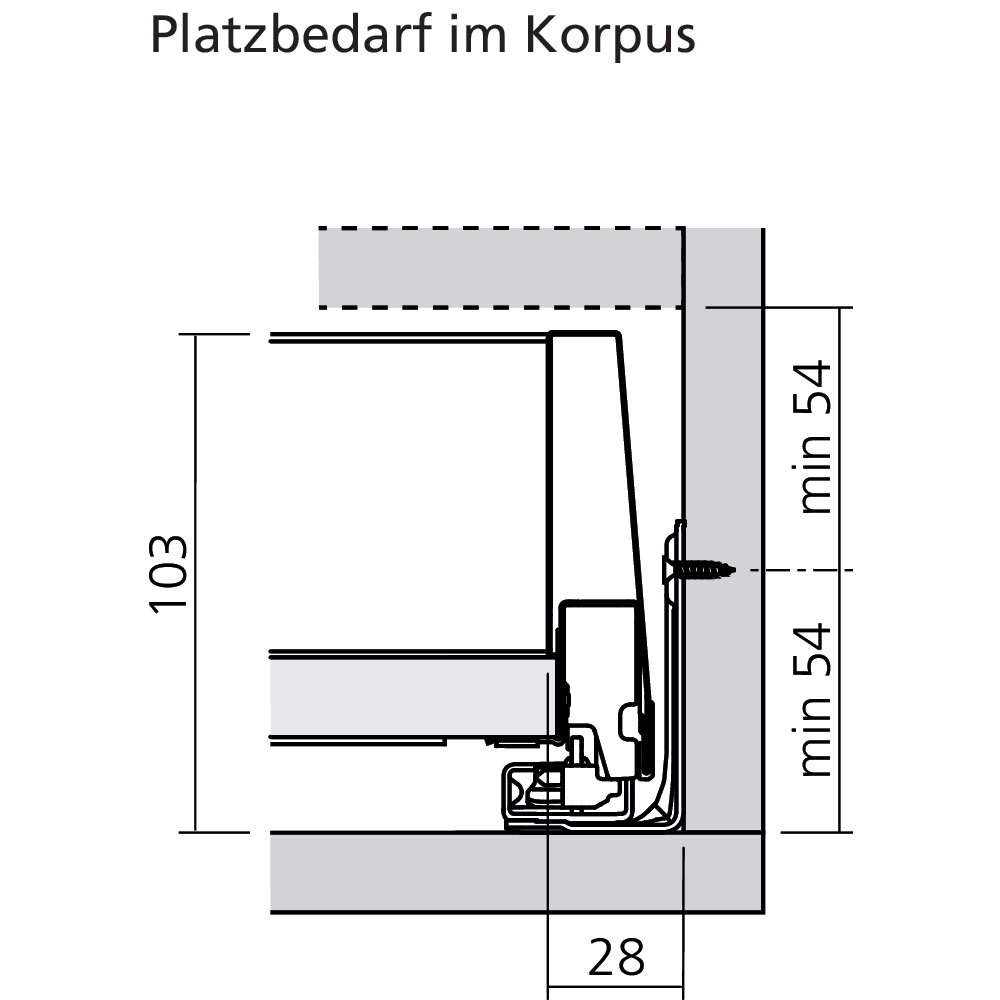 Tiroir à l'anglaise M (H : 106 mm)