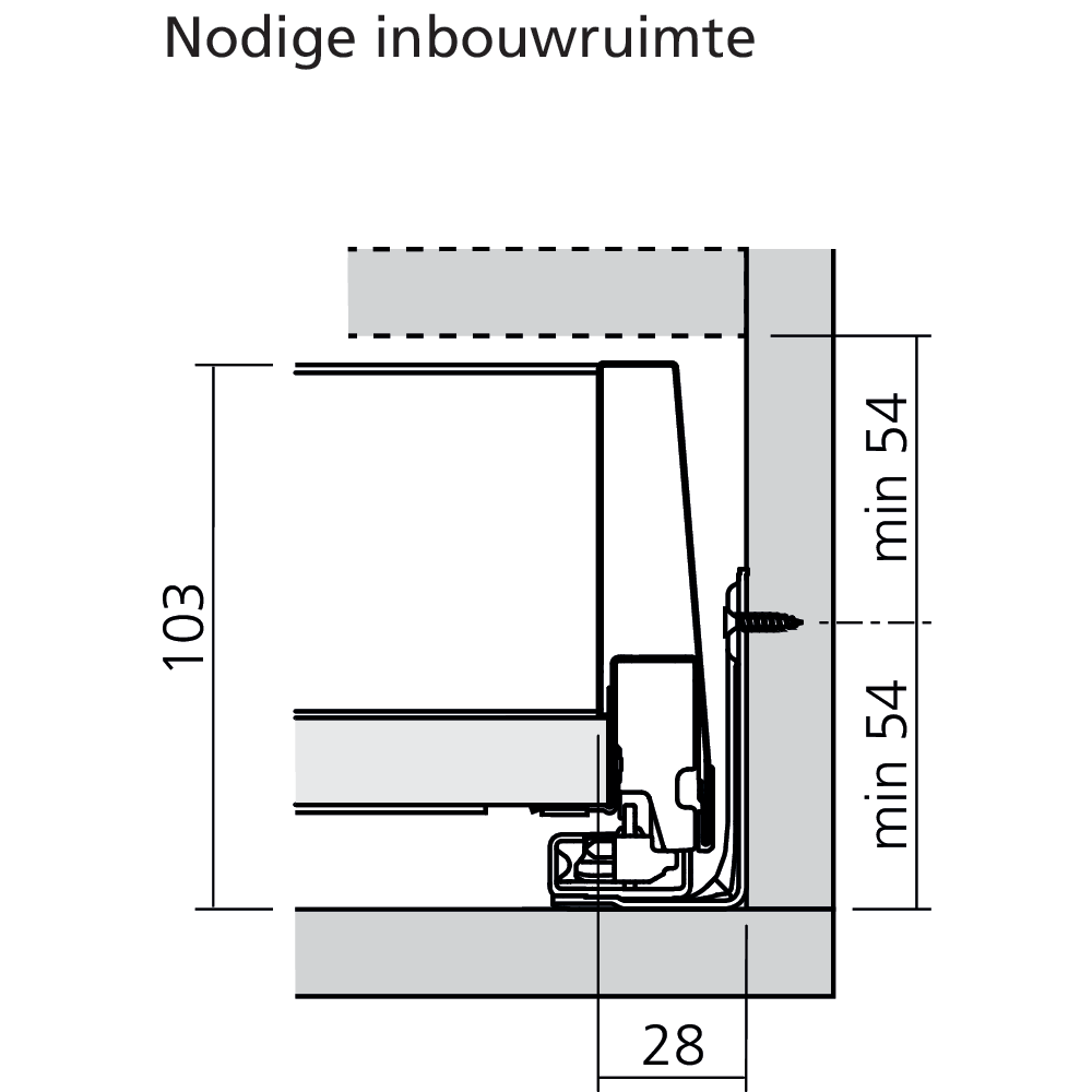 Tiroir à l'anglaise M (H : 106 mm)
