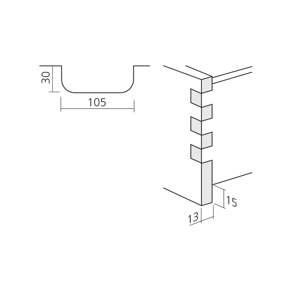 Tiroir bois SC - À l'anglaise