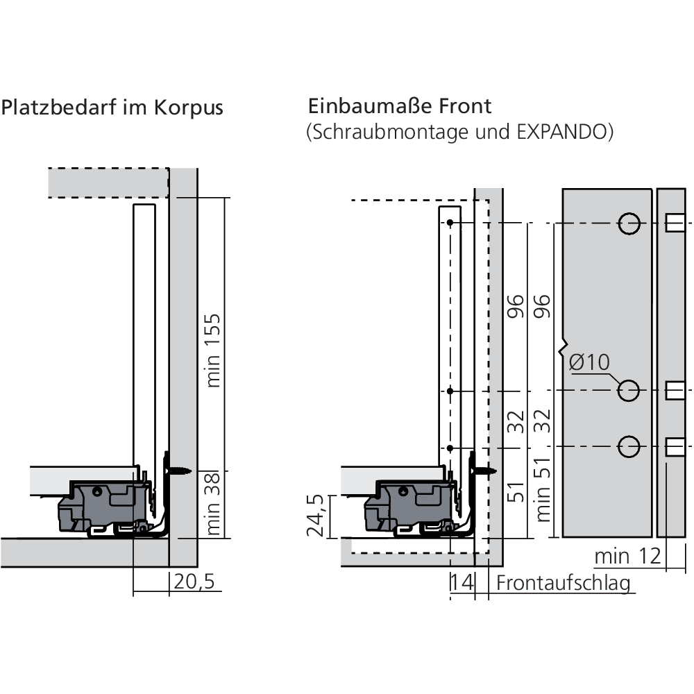 Tiroir siphon C (H : 193 mm)