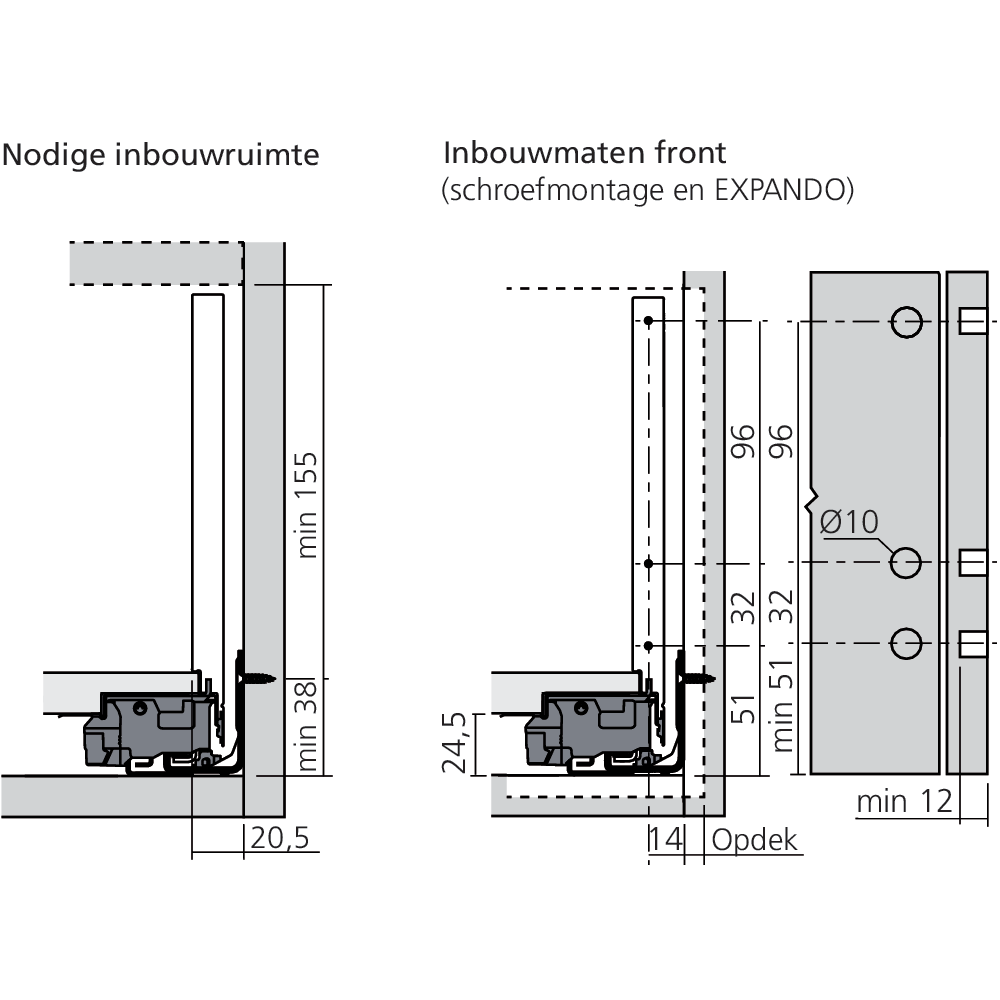 Tiroir siphon C (H : 193 mm)