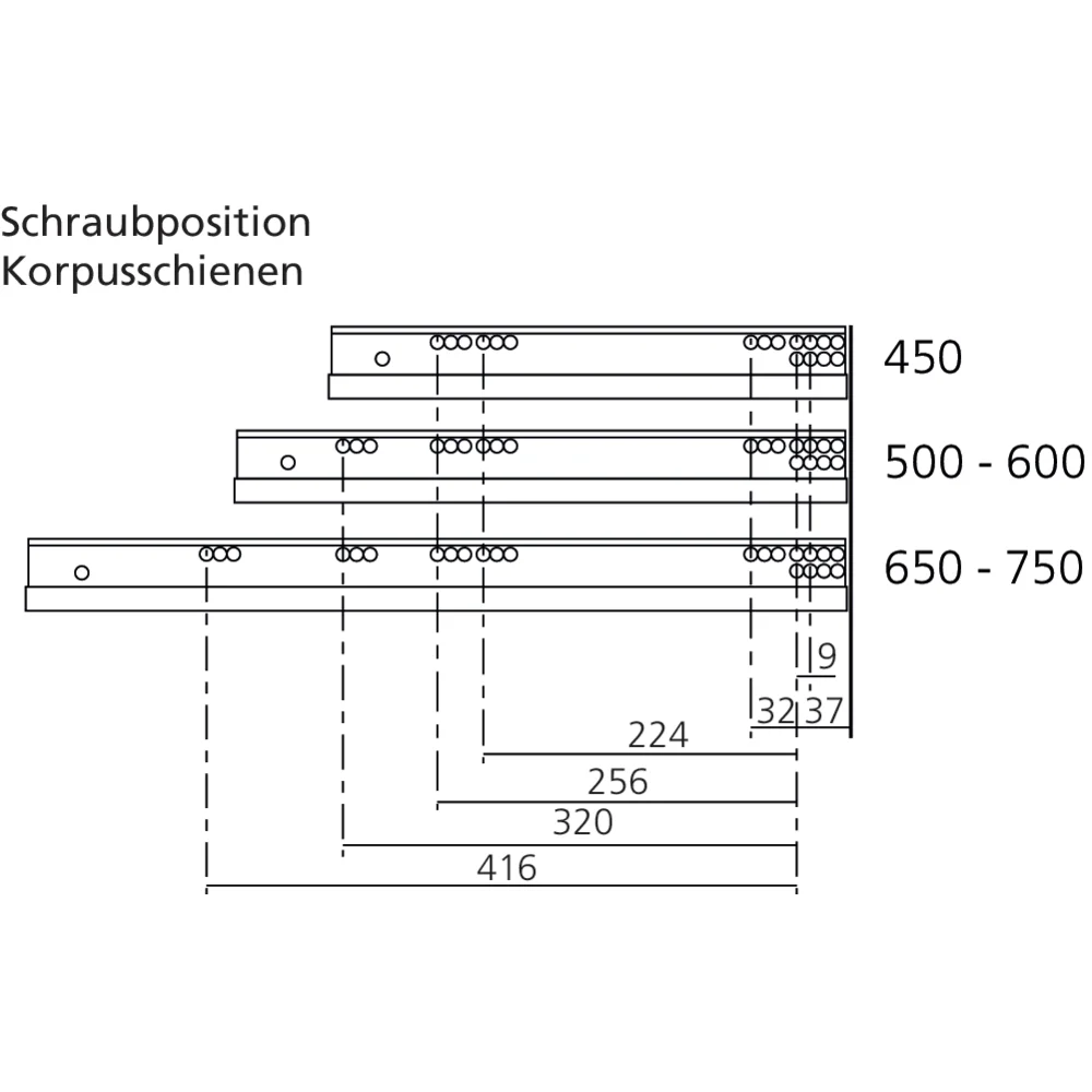 Coulisse MOVENTO 70 kg BLUMOTION / TIP-ON BLUMOTION