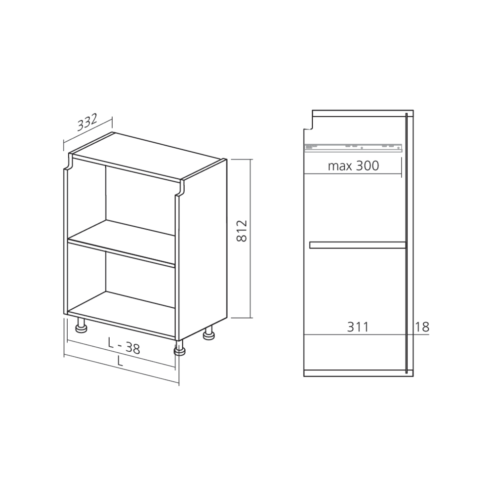Caisson bas profondeur réduite 1 GOLA