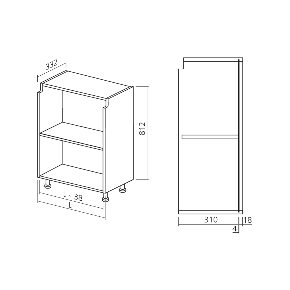 Caisson bas profondeur réduite 1 GOLA