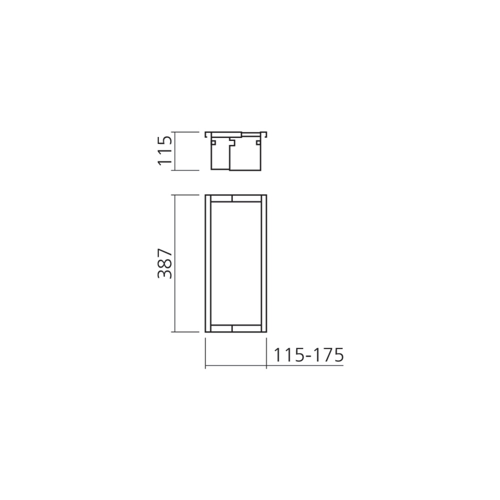 Bac EXTENSIA étroit