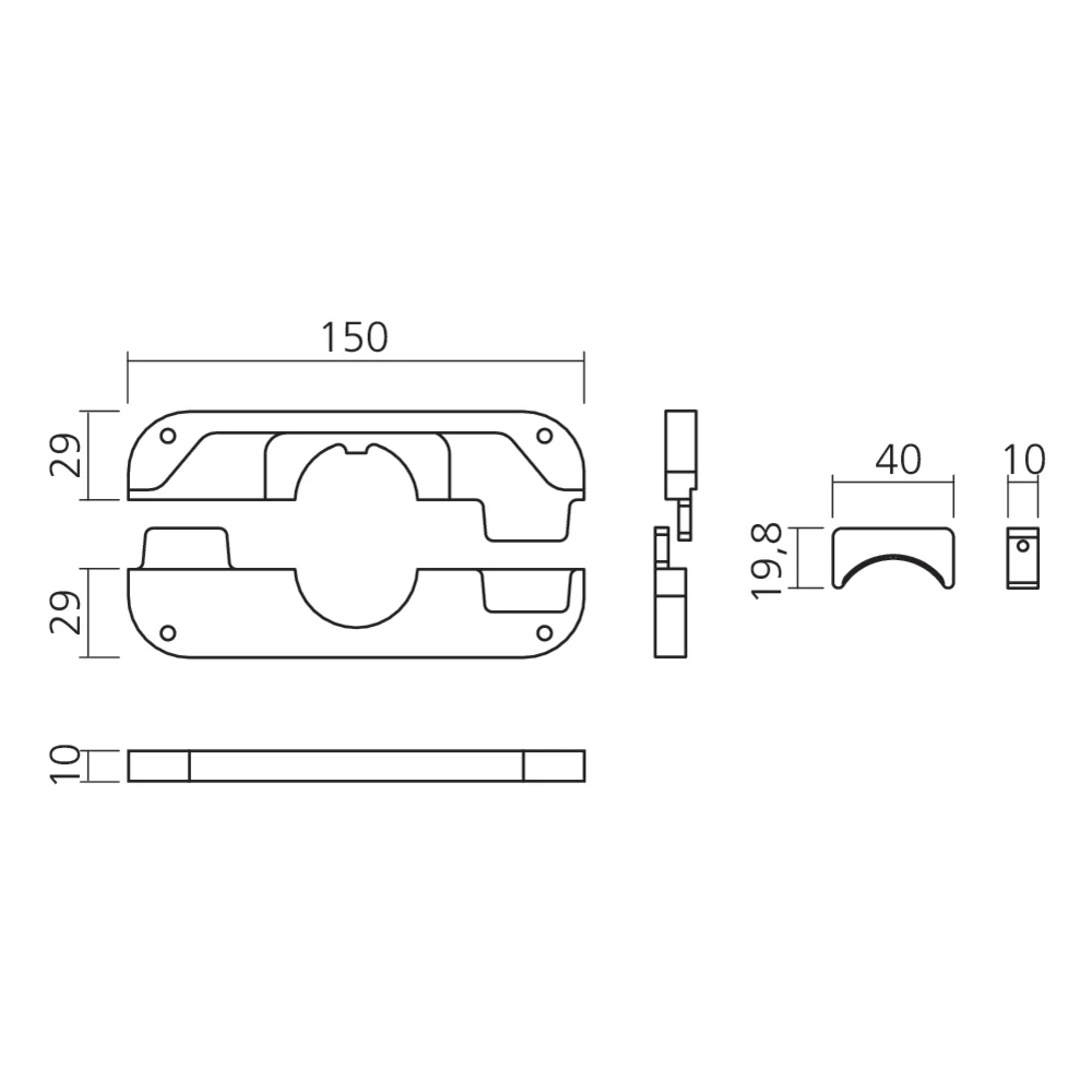 Support caissons central CYCLOS