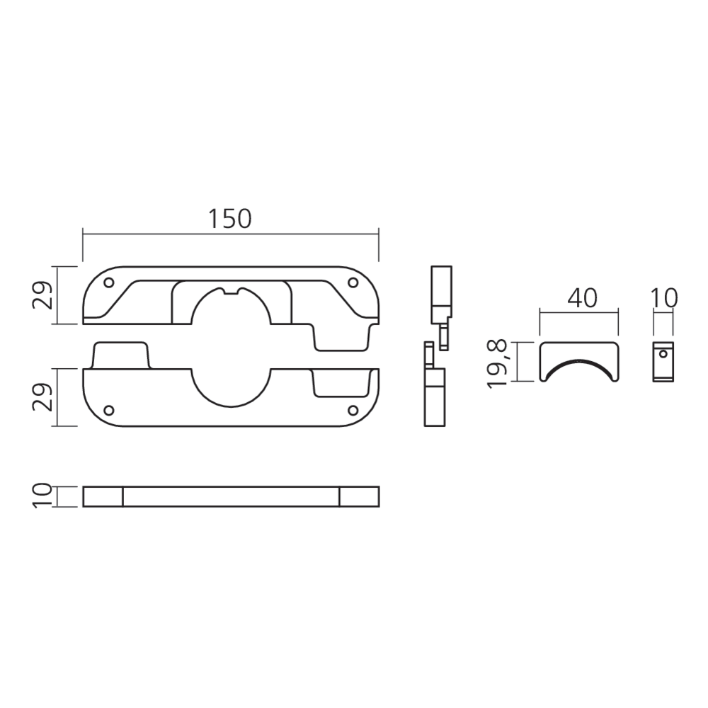 Support caissons central CYCLOS