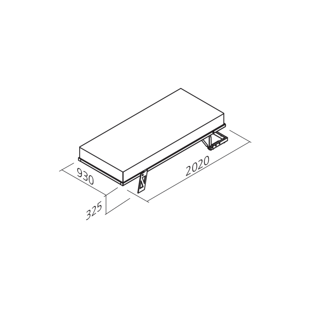 Lit abattable vertical pour placard