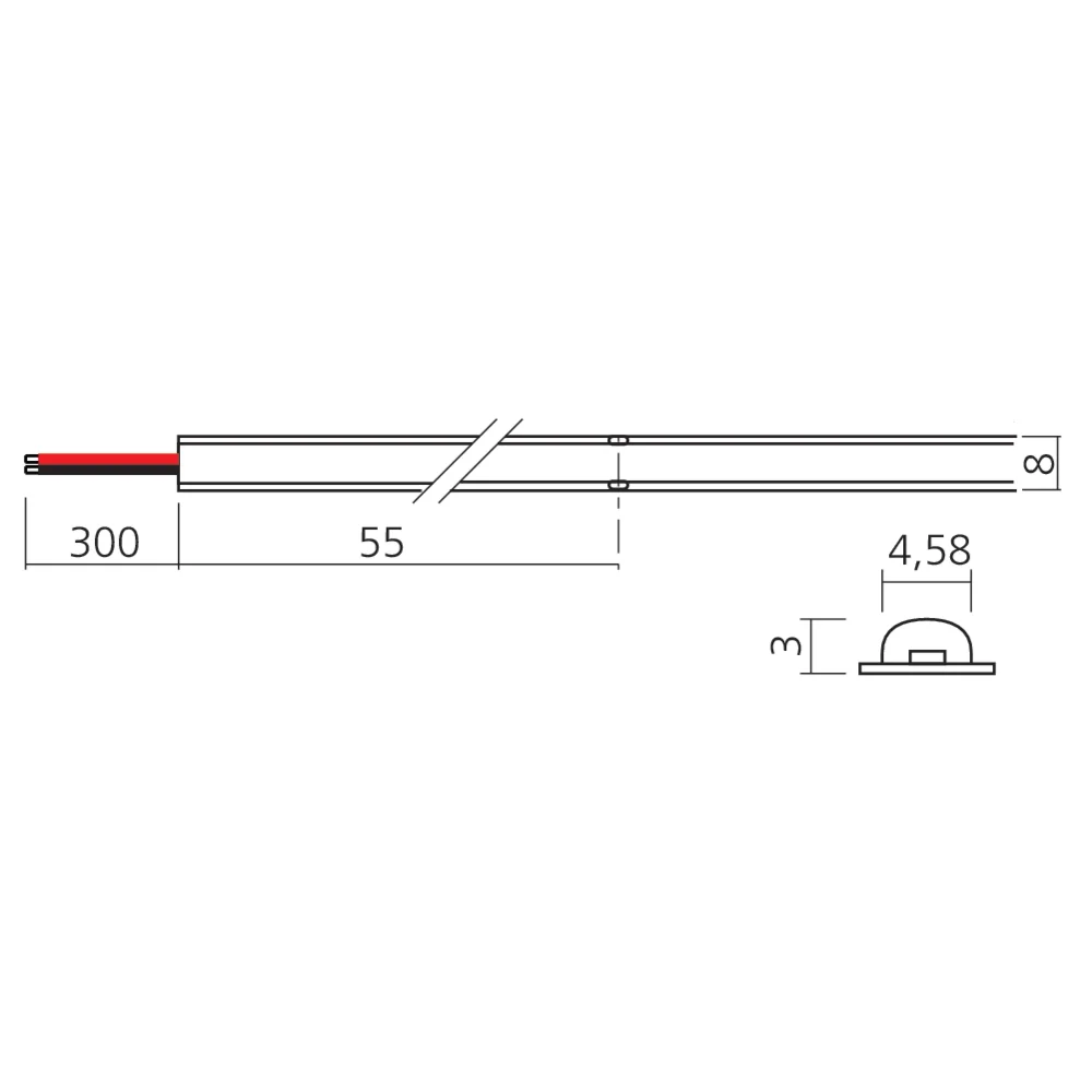 Bande LED SOFT IP44 8mm 288 LEDs/m