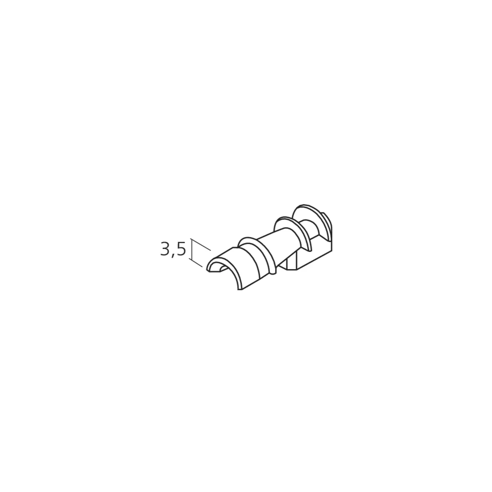Embout pour crémaillères CRE12