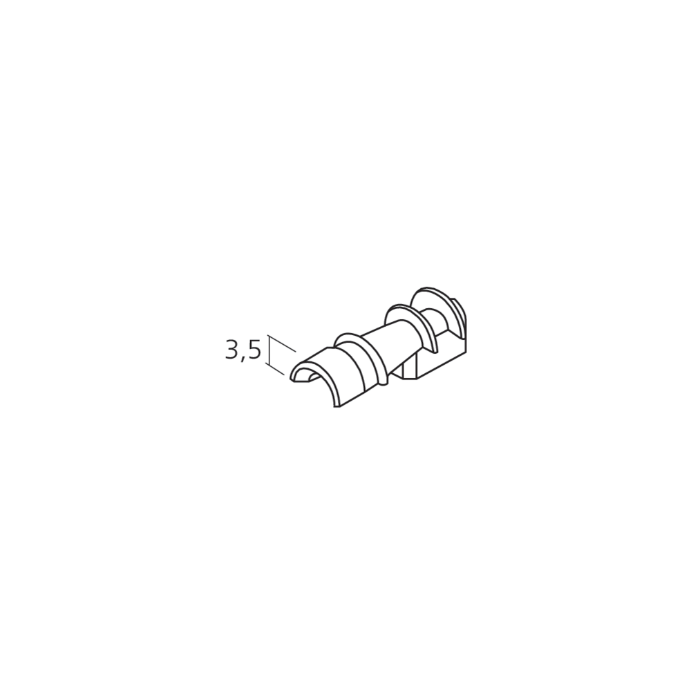 Embout pour crémaillères CRE12