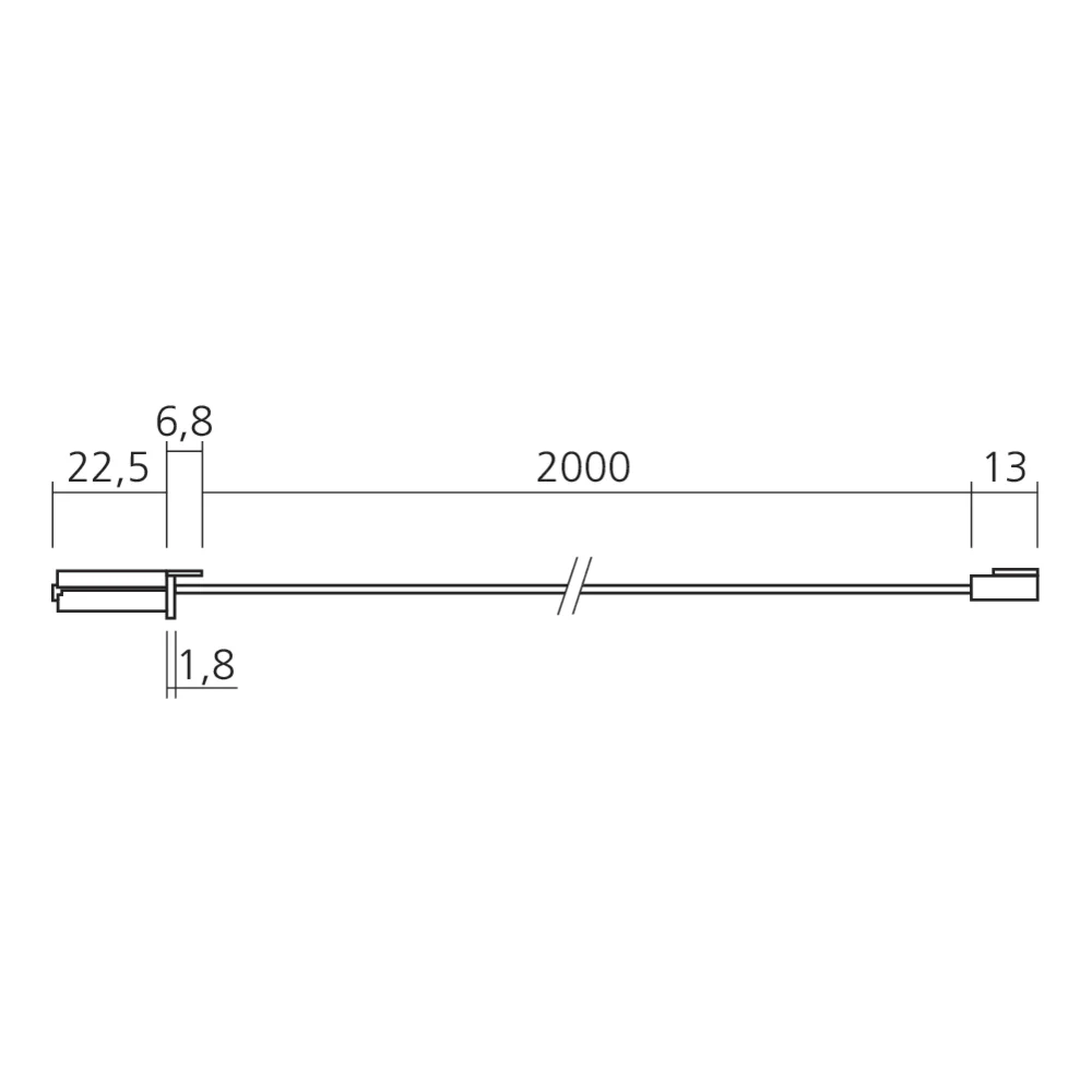 Interrupteur pour réglette Line à encastrer