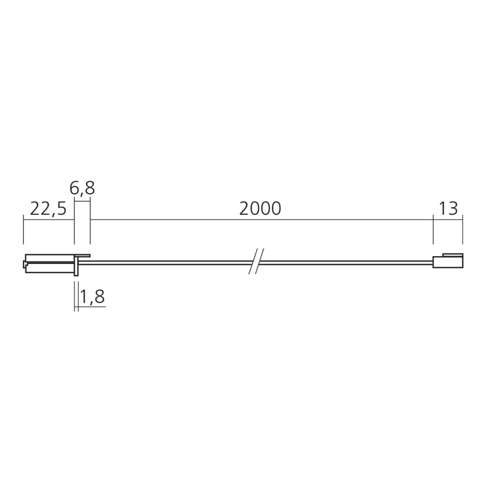 Interrupteur pour réglette Line à encastrer