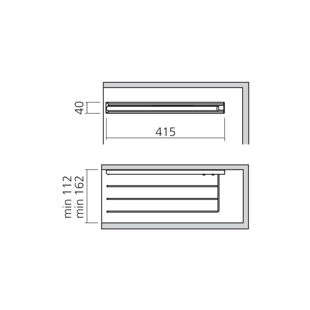 Porte-serviettes 3 bras K-LINE SIDE