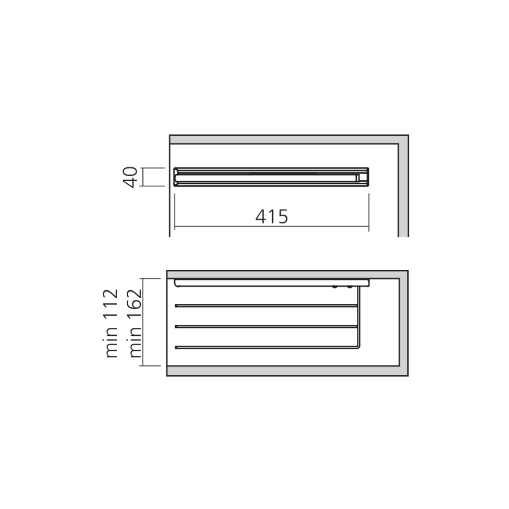 Porte-serviettes 3 bras K-Line side