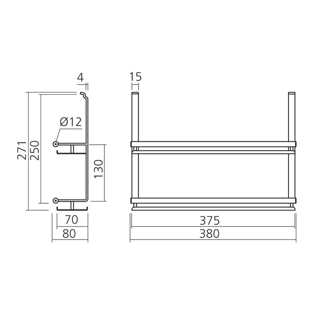 Etagère double