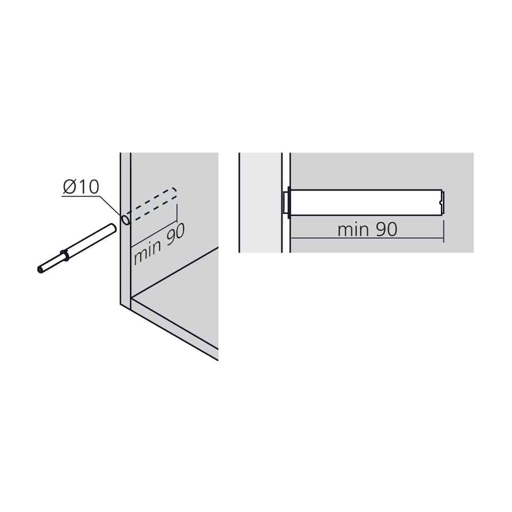 Loqueteau Push-to-open
