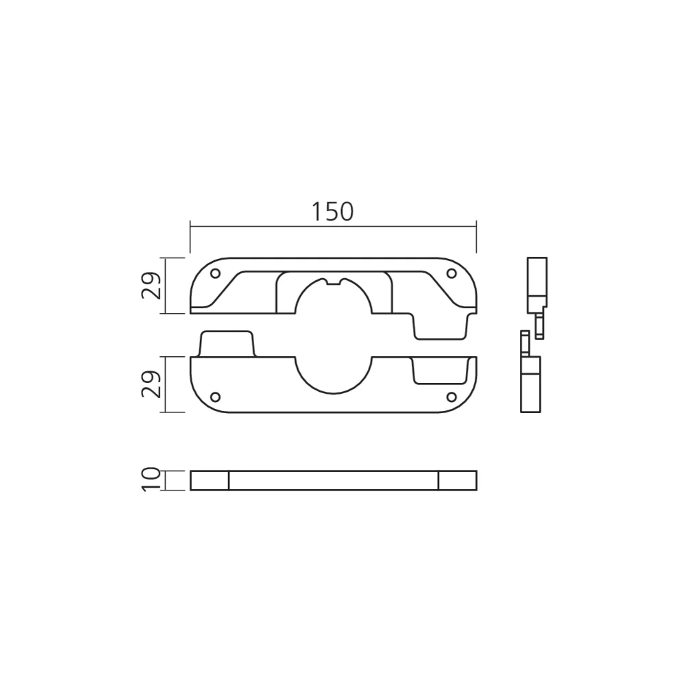 Support tablettes central CYCLOS