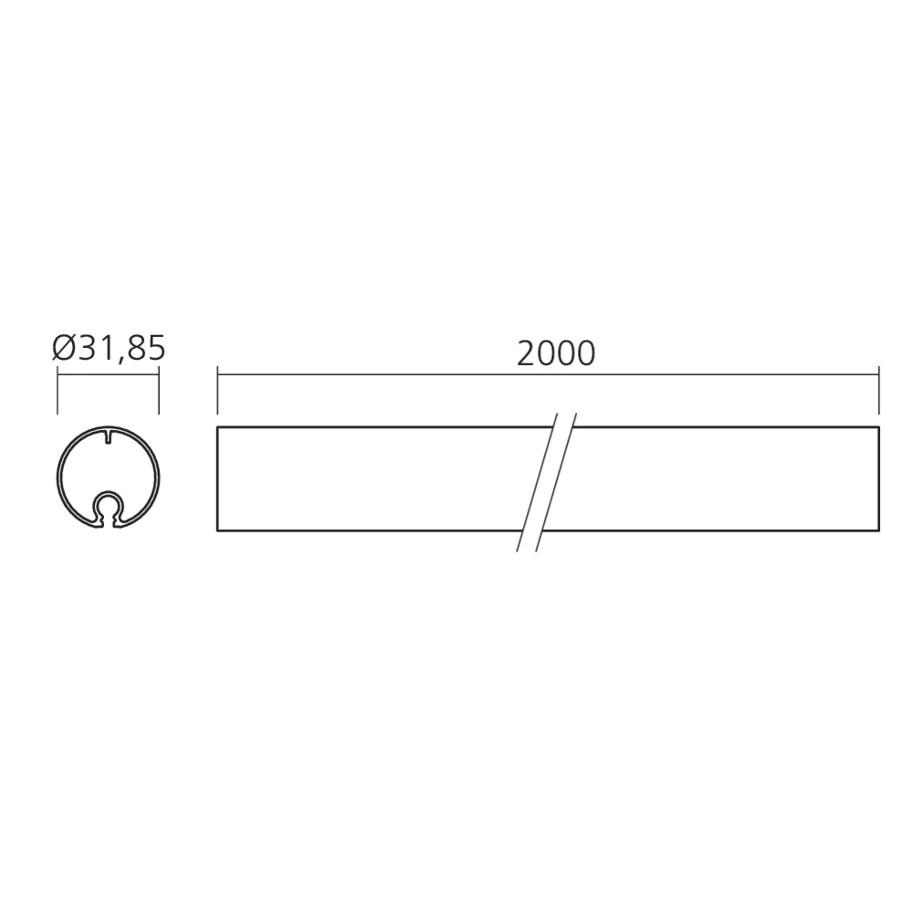 Tube de penderie Ø32 STYLEA