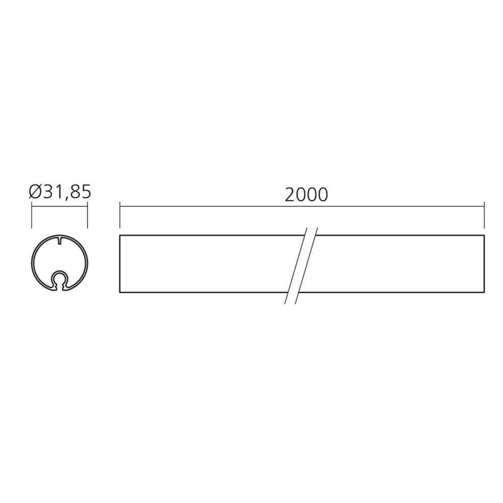 Tube de penderie Ø32 STYLÉA