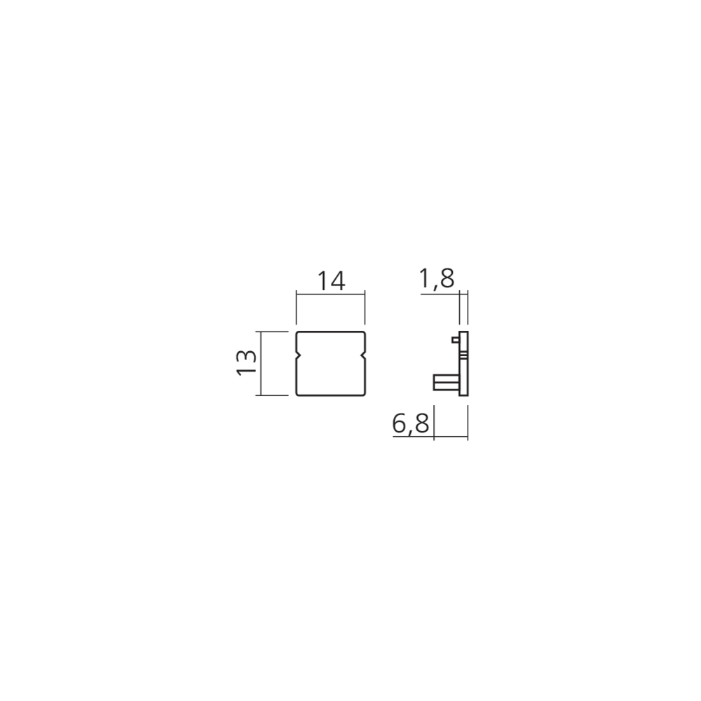 Embout pour Maxirail en applique