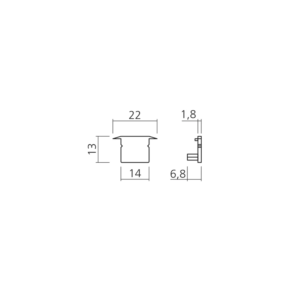 Embout pour Maxirail à encastrer