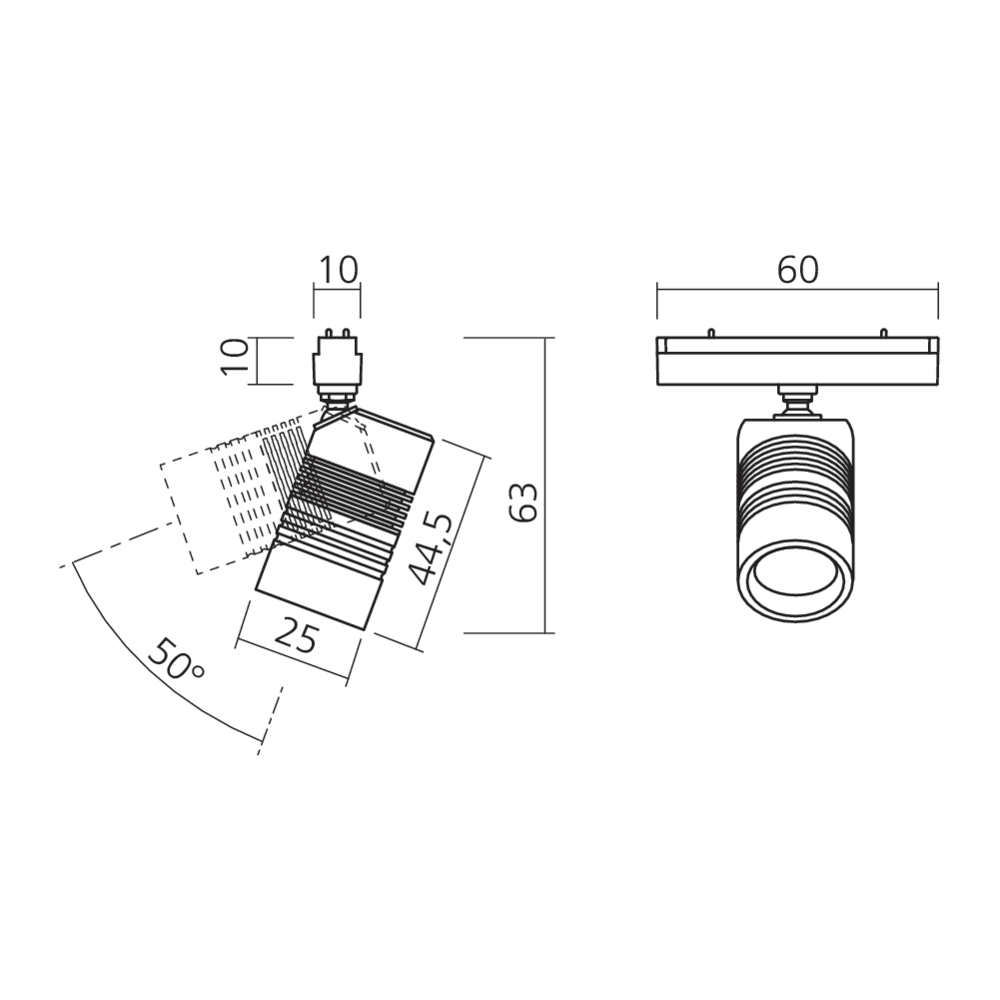Spot LED 24 V 3 W pour Maxirail