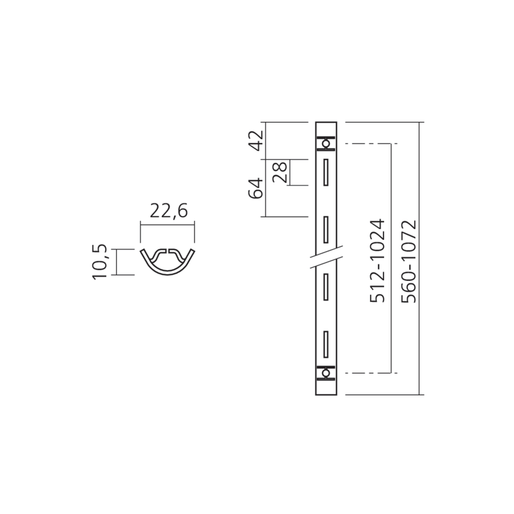 Crémaillères K-Line side