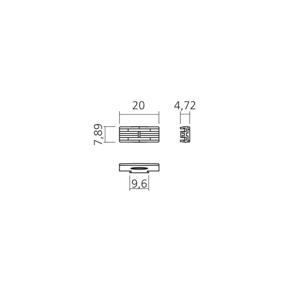 Connexion double pour réglette Line