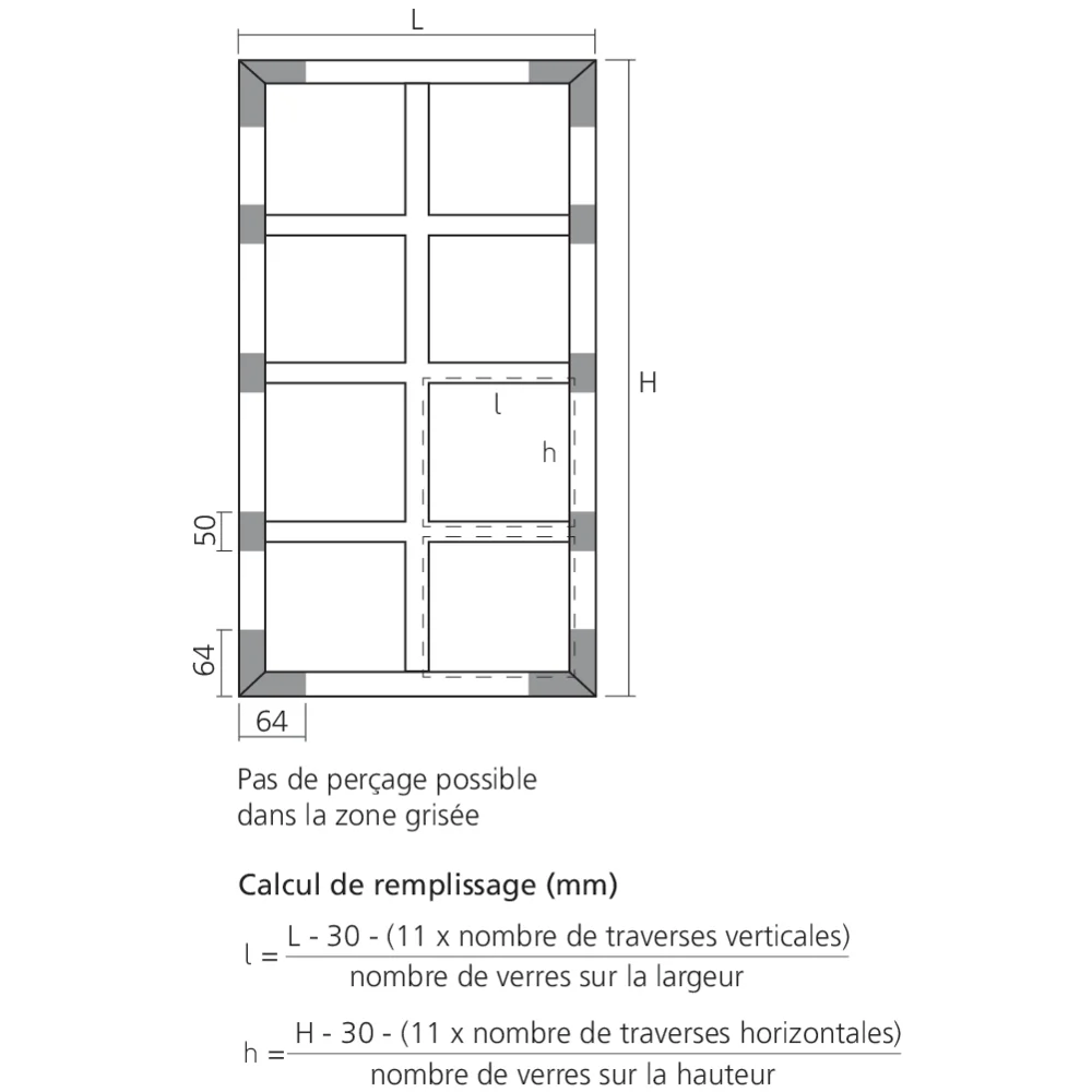 Cadre alu étroit PE1T