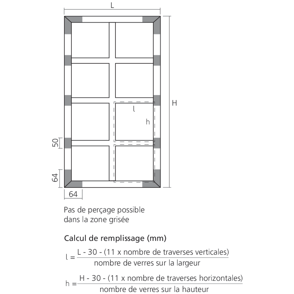Cadre alu étroit PE1T